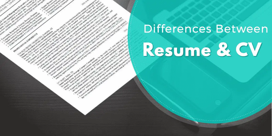 Difference between cv and resume examples