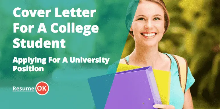 Cover Letter for a College Student Applying for a University Position