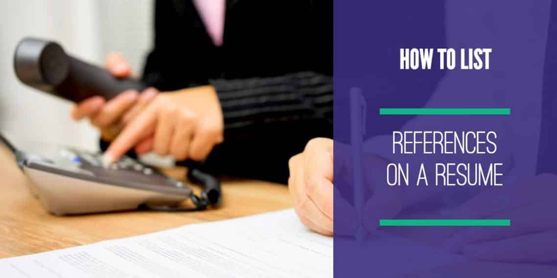 How To List References On A Resume